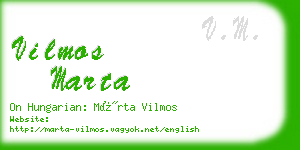 vilmos marta business card